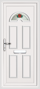 Enfield Turin white upvc front door